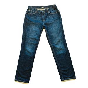 J. Jill Women's Straight Leg Jeans in Dark Blue Denim